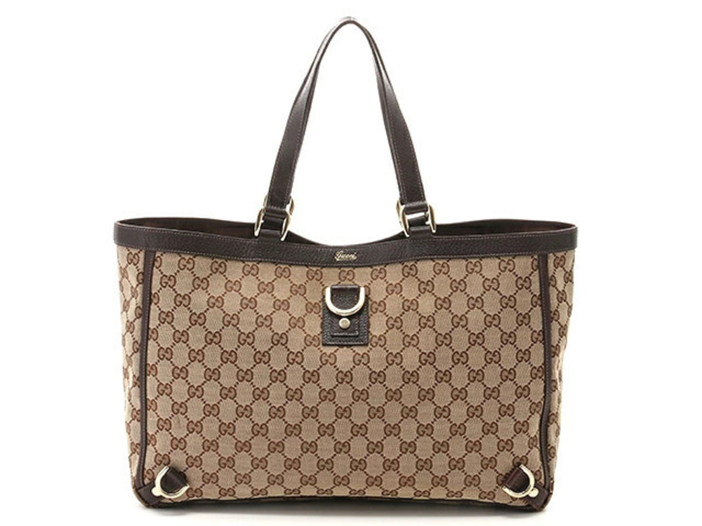 Gucci Tote Bag GG Canvas Calfskin